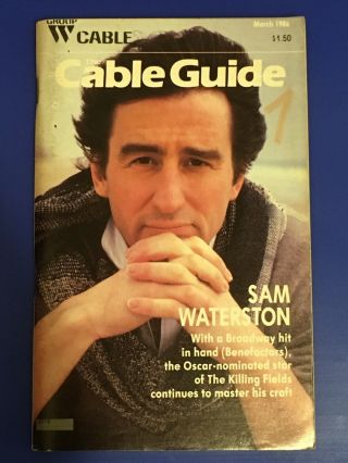 Vintage Group W Cable Tv Guide March 1986 - Sam Waterston