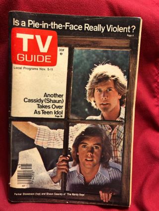 Tv Guide Nov.  5,  1977 Hardy Boys Shaun Cassidy Parker Stevenson Ny Metro