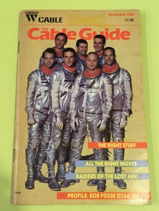 Vintage Group W Cable Tv Guide November 1984 - The Right Stuff