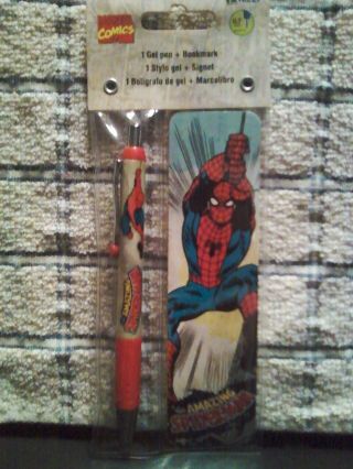 The Spider - Man Gel Pen And Bookmark