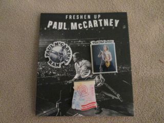 Paul Mccartney Freshen Up Tour Pin Set Enamel 3 Piece,  The Beatles Rare