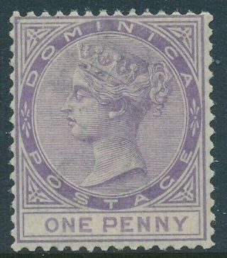 Sg 14 Dominica 1883 - 86.  1d Lilac,  Fine Unmounted Cat £60