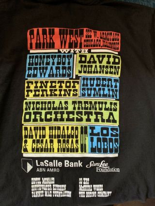 2004 Chicago Blues Festival Honeyboy T Shirt Pinetop Perkins Park West Los Lobos 3
