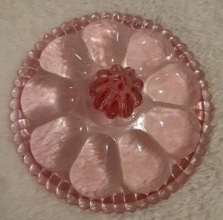 Perfect Vintage Fenton Cranberry Diamond Optic Melon Candy Powder Jar Lid Only