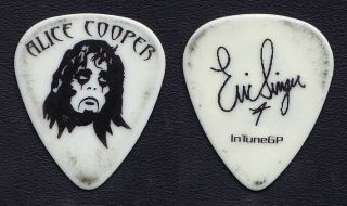 Alice Cooper Eric Singer Signature Concert - White Guitar Pick - 2007 Tour