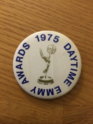 Very Rare 2 1/2” 1975 Daytime Emmy Awards Tv Pin Back Button Near