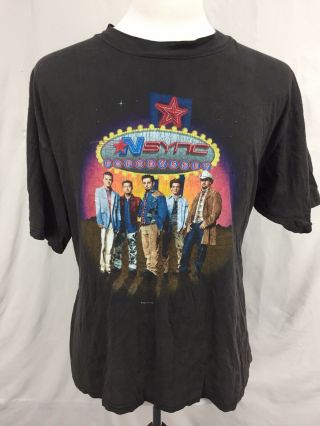Vtg Nsync Concert T Shirt 2001 Pop Odyssey Tour Xl Justin Timberlake Rare