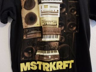 Mstrkrft Electronic Edm Dance Dj T - Shirt Stacked Speakers Rave Tee Rare - S/m