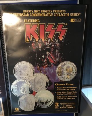 Kiss 1997 Liberty Coin Promo Poster 24x36 Inches