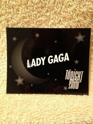 Tonight Show With Jay Leno,  Guest Dressing Room Door Card Lady Gaga