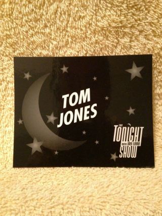 Tonight Show With Jay Leno,  Guest Dressing Room Door Card Tom Jones
