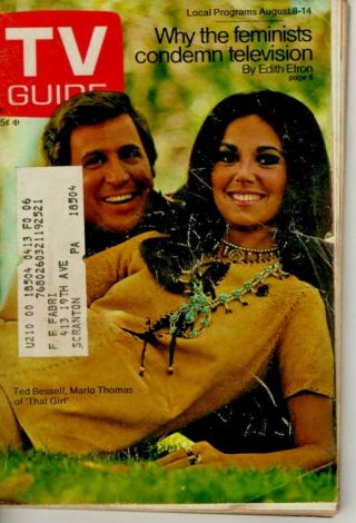Vintage - Tv Guide - August 8th.  - 1970 - Mario Thomas 