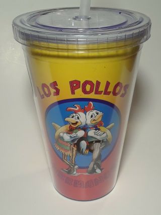 Breaking Bad Los Pollos Hermanos Plastic Reusable Cup with Straw BPA 2
