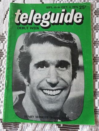 1976 The Okanagan Television System Teleguide Henry Winkler Happy Days Cover