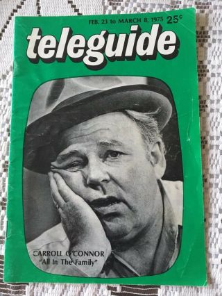 1975 The Okanagan Television System Teleguide Carroll O’connor Cover