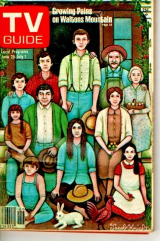 Vintage - Tv Guide June 25 - 1977 The Waltons Cover Very Good.