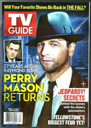 Tv Guide - 6/2020 - Perry Mason - Matthew Rhys - Raymond Burr - No Mailing Label