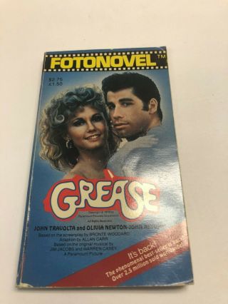 1978 Grease Movie Fotonovel Paperback Book