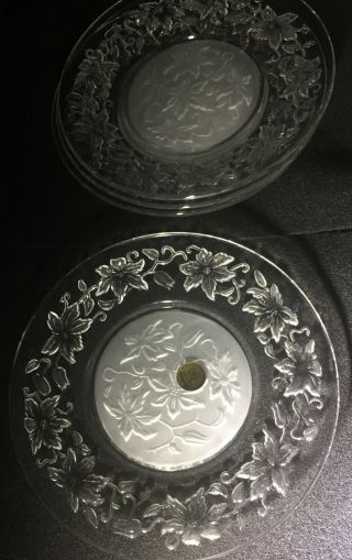 Princess House Fantasia Crystal 8 inch Luncheon Salad Plate Set of 4 437 3