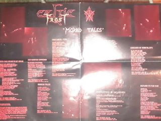 Celtic Frost " Morbid Tales " Poster From The 1984 Album.  Rare.  Vg Cond.