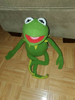 Disney Muppets Singing & Talking Kermit The Frog Hand Sewn Plush 18 "