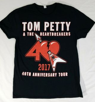 Tom Petty & The Heartbreakers 2017 40th Anniversary Tour Concert T Shirt Adult L
