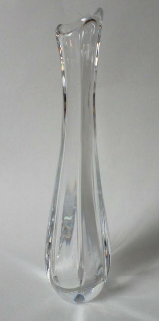 Orrefors Crystal Bud Vase Art Glass Vintage Mid Century Signed