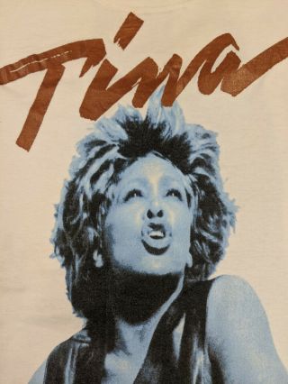 Vintage 1993 Tina Turner Concert Tour Shirt Rare Large Print Ike 2