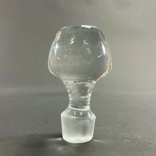 Vintage Clear Glass Decanter Bottle Replacement Stopper Hand Crafted 10