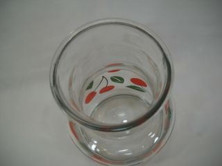 Vintage Glass Carafe Pitcher Decanter Juice Jug Cherries Mexico 3