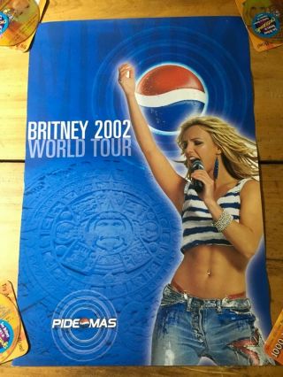 Britney Spears Pepsi Mexican Promo Poster 2002 World Tour Dream Within A Dream