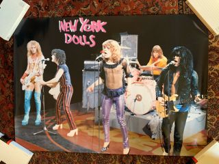 York Dolls Live Poster British Vintage Uk England Glam Rock Johnny Thunders