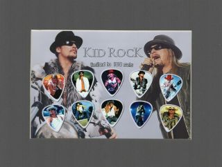 Kid Rock Matted Picture Guitar Pick Set Limited All Summer Long Born