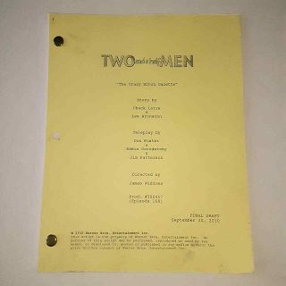 Tv Show Script Two And A Half Men " The Crazy Bitch Gazette " Episode 168 - 9/30/10