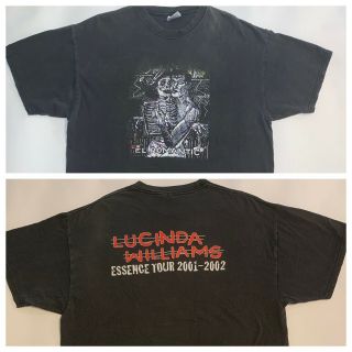 Lucinda Williams Essence Concert Tour 2001 El Romantic Xl T - Shirt Vintage Rare