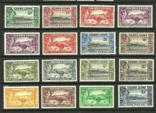 Sierra Leone - 1938 Kgvi Complete Set Of 16 To £1 Hinged (cv £140, )