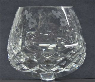 2 Rogaska Gallia Crystal Brandy Snifter Floral Etched 4 - 14 Inches Tall 2