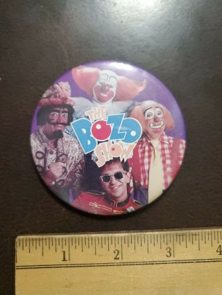 Vintage 1980s Bozo The Clown Tv Show Pinback Button