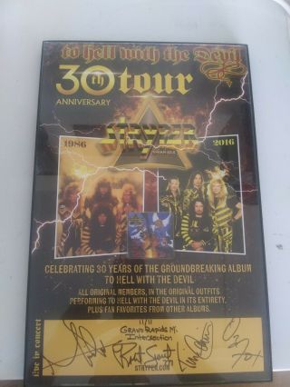 Stryper Signed Poster To Hell With The Devil Autographed Framed