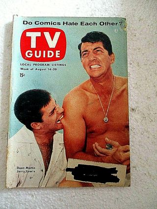 Tv Guide - August 14 1954 - Dean Martin - Jerry Lewis,  [good]