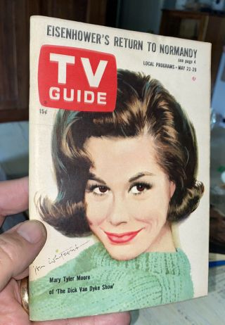Vintage 1964 Tv Guide Mary Tyler Moore On The Cover Great Shape