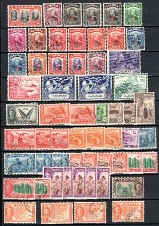 Malaya Straits Settlements 1946 - 1950 Sarawak Selection Of Stamps