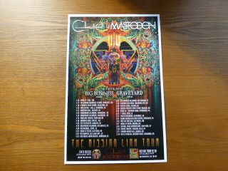 Clutch & Mastodon Framed Poster Spring 2015 Missing Link Tour Promo Big Business
