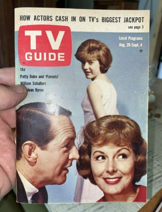 Vintage 1964 Tv Guide Patty Duke And Parents On The Cover Great Shape