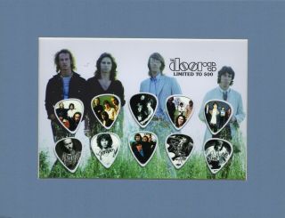 Doors Matted Picture Guitar Pick Set Limited Light My Fire Love Her Madly