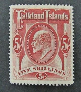 Nystamps British Falkland Islands Stamp 37 Og H $120 Signed