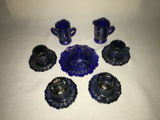 Pottery & Glass Fenton Carnival Mini God And Home Encore By Dorothy Taylor 7 Pc