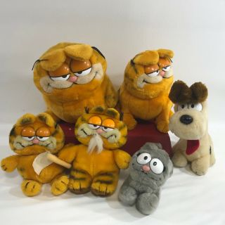 Garfield Stuffed Toys Vintage Set Of 6 Garfield And Friends Odie Normal