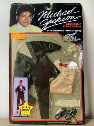 VTG MICHAEL JACKSON Doll Clothes ' BILLIE JEAN ' Stage Outfit Magic Glove - NIB 3