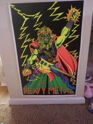Heavy Metal Blacklight Poster Looks Awesome Under Black Light.